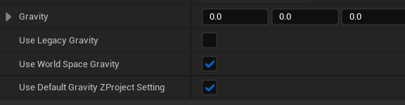 Gravity Settings