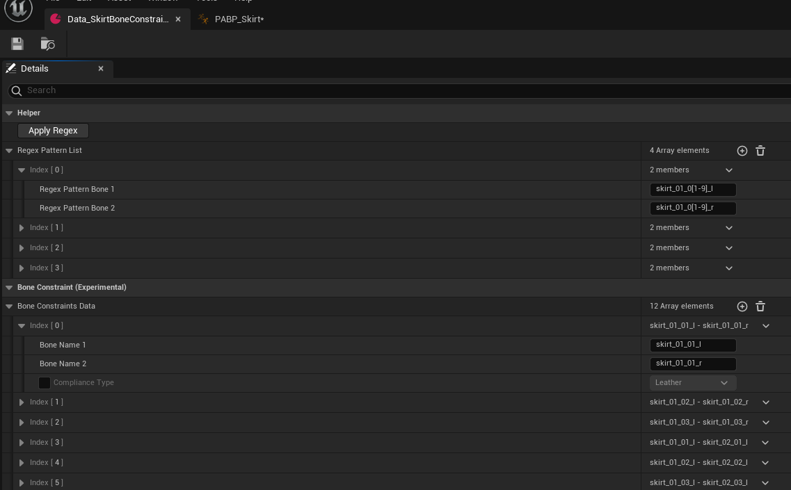 DataAsset Regex